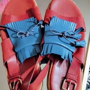 Men Salvatore Ferragamo Sandals Used Good.